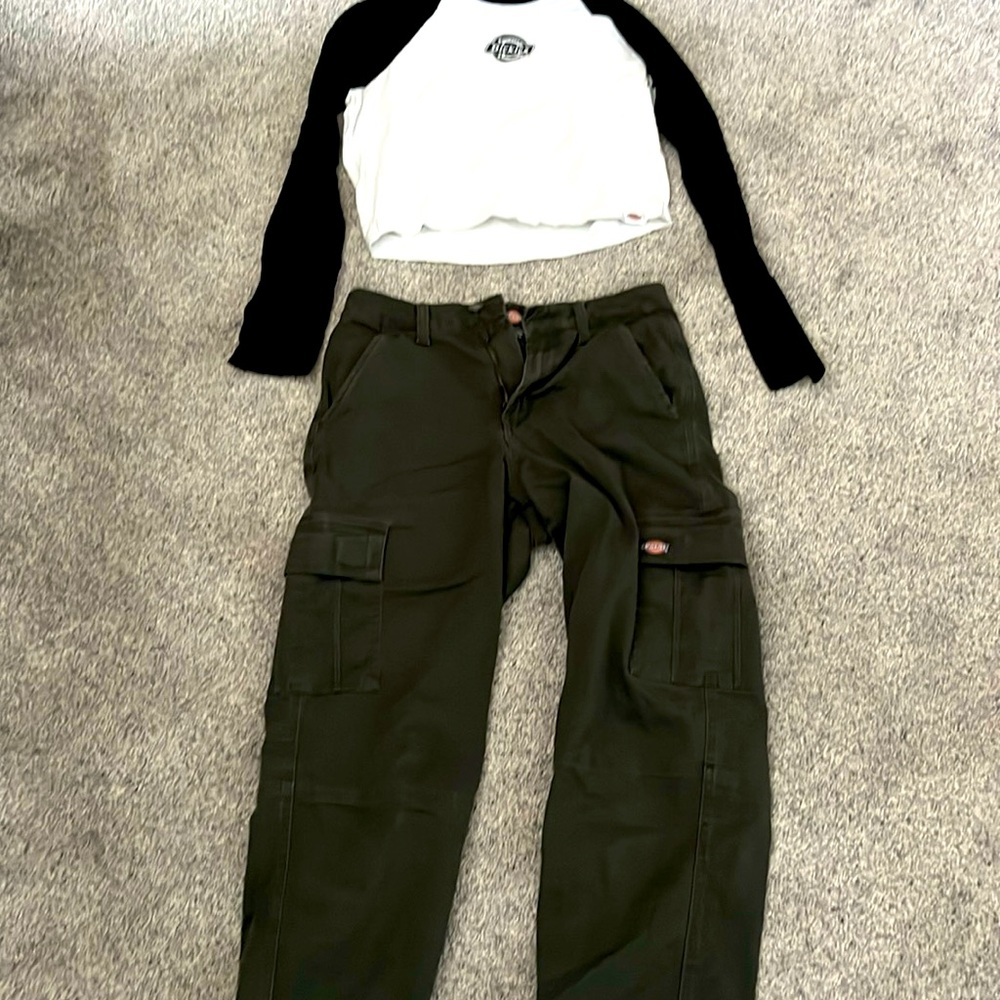 Entire dickies outfit, crop top and pants